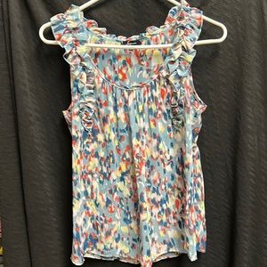 Soprano sleeveless multi colored blouse